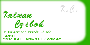 kalman czibok business card
